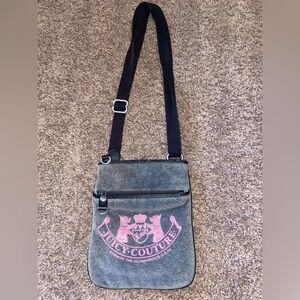 Juicy Couture Gray and Pink Crossbody Bag